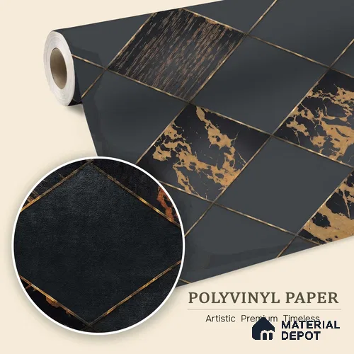 WK150-54 | 10 Meter x 21 Inches Geometric Look Wallpaper - 57.41 Sq. Ft. | Minimum 15% wastage during installation