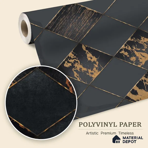 WK150-54 | 10 Meter x 21 Inches Geometric Look Wallpaper - 57.41 Sq. Ft. | Minimum 15% wastage during installation