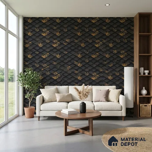 WK150-54 | 10 Meter x 21 Inches Geometric Look Wallpaper - 57.41 Sq. Ft. | Minimum 15% wastage during installation