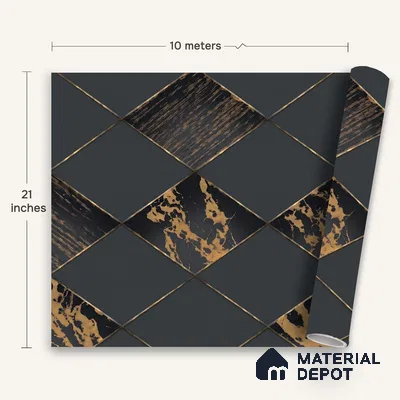 WK150-54 | 10 Meter x 21 Inches Geometric Look Wallpaper - 57.41 Sq. Ft. | Minimum 15% wastage during installation