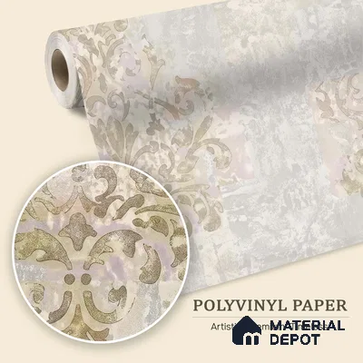 WK150-03 | 10 Meter x 21 Inches Damask Look Wallpaper - 57.41 Sq. Ft. | Minimum 15% wastage during installation