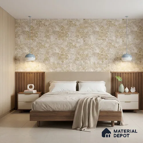WK150-05 | 10 Meter x 21 Inches Damask Look Wallpaper - 57.41 Sq. Ft. | Minimum 15% wastage during installation