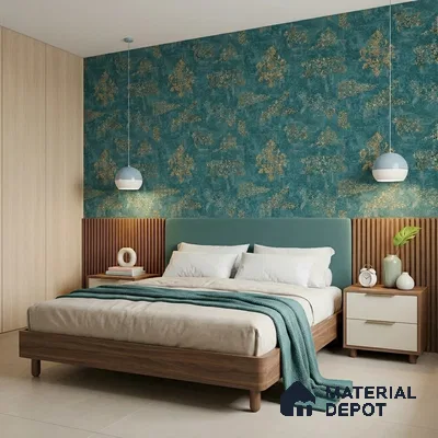 WK150-07 | 10 Meter x 21 Inches Damask Look Wallpaper - 57.41 Sq. Ft. | Minimum 15% wastage during installation