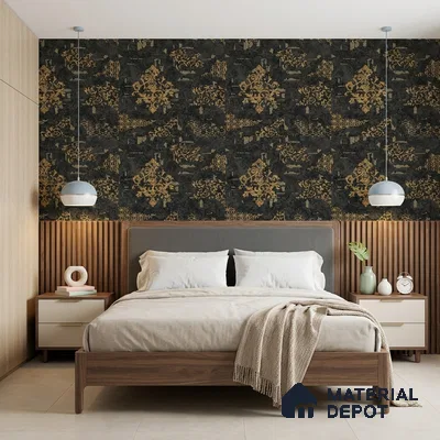 WK150-01 | 10 Meter x 21 Inches Damask Look Wallpaper - 57.41 Sq. Ft. | Minimum 15% wastage during installation