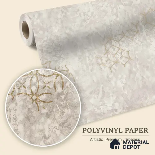 WK150-04 | 10 Meter x 21 Inches Damask Look Wallpaper - 57.41 Sq. Ft. | Minimum 15% wastage during installation