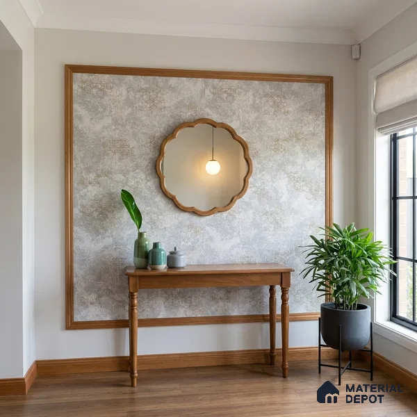 WK150-04 | 10 Meter x 21 Inches Damask Look Wallpaper - 57.41 Sq. Ft. | Minimum 15% wastage during installation