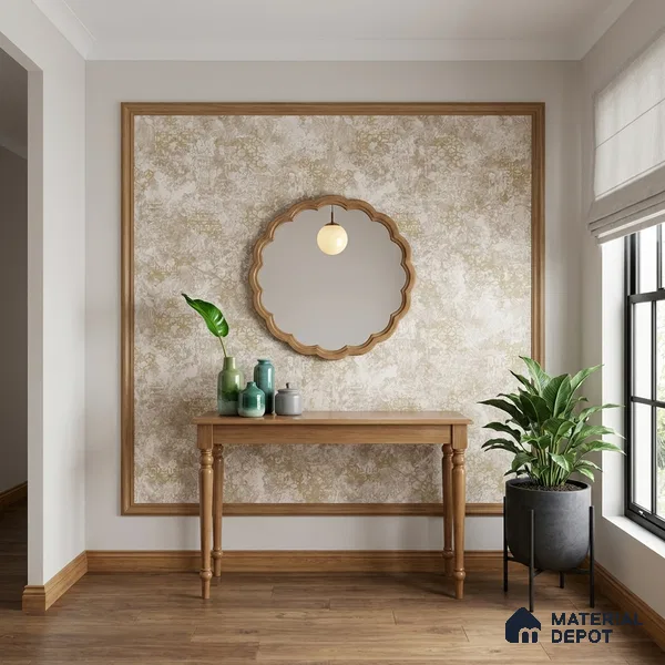 WK150-06 | 10 Meter x 21 Inches Damask Look Wallpaper - 57.41 Sq. Ft. | Minimum 15% wastage during installation