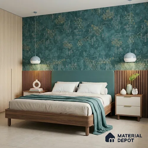 WK150-08 | 10 Meter x 21 Inches Damask Look Wallpaper - 57.41 Sq. Ft. | Minimum 15% wastage during installation