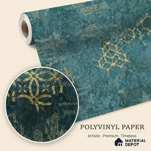 WK150-08 | 10 Meter x 21 Inches Damask Look Wallpaper - 57.41 Sq. Ft. | Minimum 15% wastage during installation