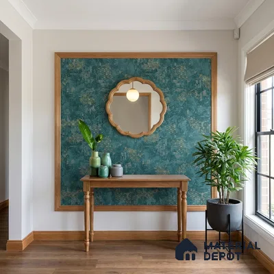WK150-08 | 10 Meter x 21 Inches Damask Look Wallpaper - 57.41 Sq. Ft. | Minimum 15% wastage during installation