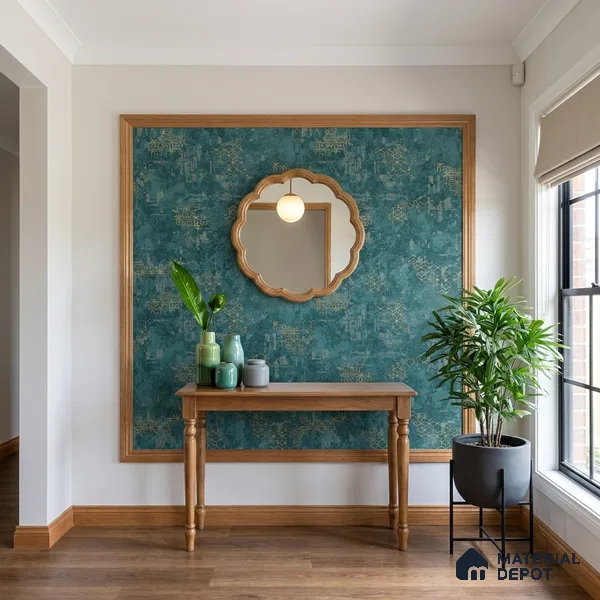 WK150-08 | 10 Meter x 21 Inches Damask Look Wallpaper - 57.41 Sq. Ft. | Minimum 15% wastage during installation
