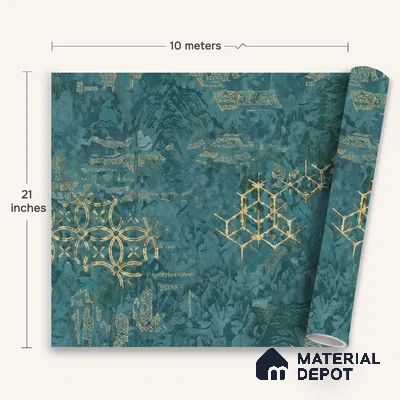 WK150-08 | 10 Meter x 21 Inches Damask Look Wallpaper - 57.41 Sq. Ft. | Minimum 15% wastage during installation