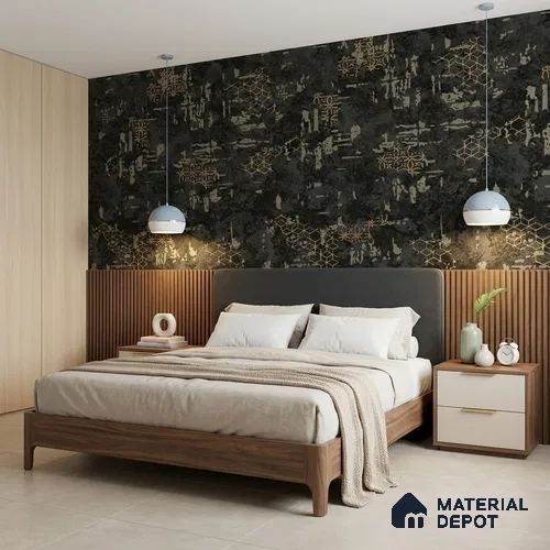 WK150-02 | 10 Meter x 21 Inches Damask Look Wallpaper - 57.41 Sq. Ft. | Minimum 15% wastage during installation