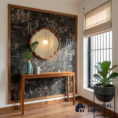 WK150-02 | 10 Meter x 21 Inches Damask Look Wallpaper - 57.41 Sq. Ft. | Minimum 15% wastage during installation