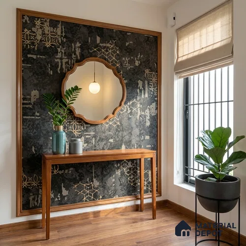 WK150-02 | 10 Meter x 21 Inches Damask Look Wallpaper - 57.41 Sq. Ft. | Minimum 15% wastage during installation