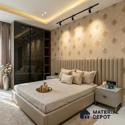 WK150-14 | 10 Meter x 21 Inches Damask Look Wallpaper - 57.41 Sq. Ft. | Minimum 15% wastage during installation