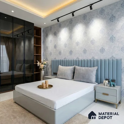 WK150-15 | 10 Meter x 21 Inches Damask Look Wallpaper - 57.41 Sq. Ft. | Minimum 15% wastage during installation