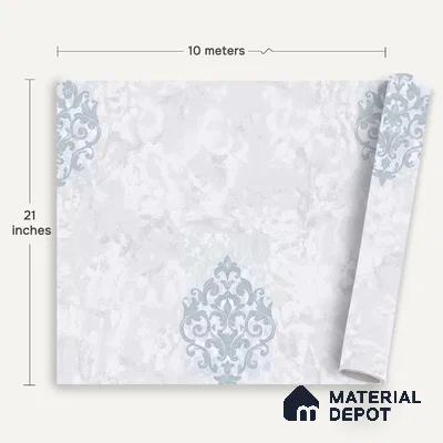 WK150-15 | 10 Meter x 21 Inches Damask Look Wallpaper - 57.41 Sq. Ft. | Minimum 15% wastage during installation