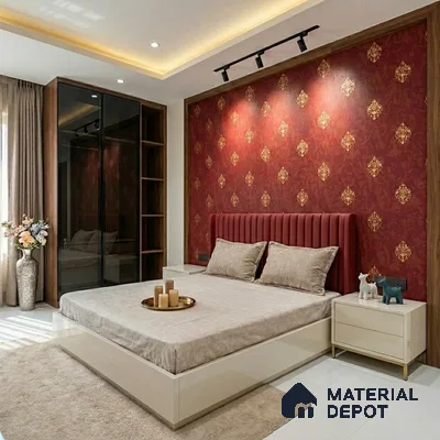 WK150-16 | 10 Meter x 21 Inches Damask Look Wallpaper - 57.41 Sq. Ft. | Minimum 15% wastage during installation