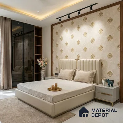 WK150-13 | 10 Meter x 21 Inches Damask Look Wallpaper - 57.41 Sq. Ft. | Minimum 15% wastage during installation