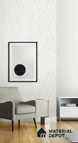 10314-1 | 17ft x 3.5 ft (42 Inches) Geometric Look Wallpaper - 59 Sq. Ft. | Minimum 15% wastage during installation