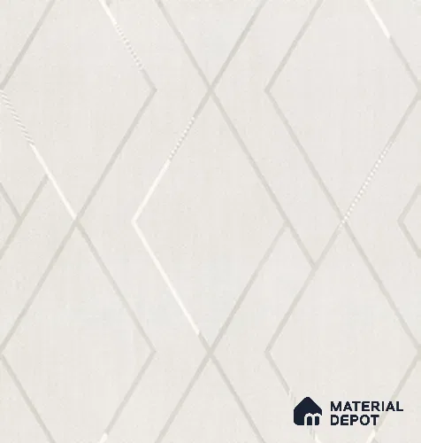 10314-1 | Ivory Silver Diamond Trellis Geometric Wallpaper - 17 ft x 3.5 ft (42 Inches), 59 Sq. Ft. (Min. 15% Wastage)