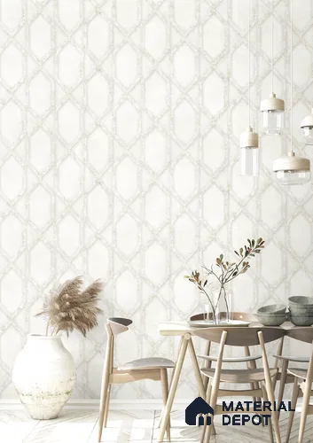 10307-1 | 17ft x 3.5 ft (42 Inches) Geometric Look Wallpaper - 59 Sq. Ft. | Minimum 15% wastage during installation