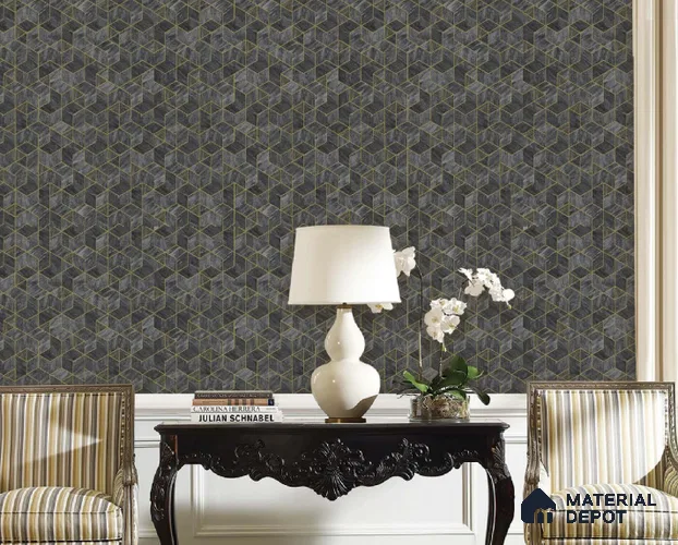 217047 | 10 Meter x 21 Inches Geometric Look Wallpaper - 57.37 Sq. Ft. | Minimum 15% wastage during installation