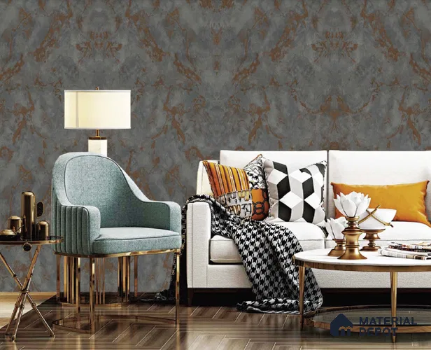 217064 | 10 Meter x 21 Inches Marble Look Wallpaper - 57.37 Sq. Ft. | Minimum 10% wastage during installation