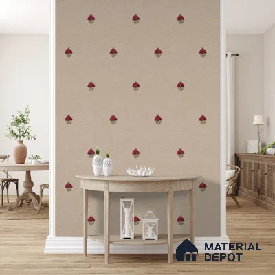 Rani, Indian Floral Pattern Wallpaper 6 Meter x 19.68 Inches Canvas Wallpaper