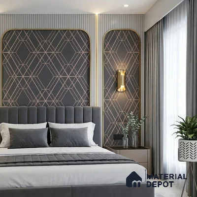 6004 | 10 Meter x 21 Inches Geometric Look Wallpaper - 57.41 Sq. Ft. | Minimum 15% wastage during installation