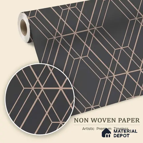 6004 | 10 Meter x 21 Inches Geometric Look Wallpaper - 57.41 Sq. Ft. | Minimum 15% wastage during installation