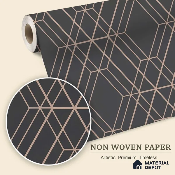 6004 | 10 Meter x 21 Inches Geometric Look Wallpaper - 57.41 Sq. Ft. | Minimum 15% wastage during installation