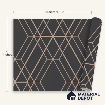 6004 | 10 Meter x 21 Inches Geometric Look Wallpaper - 57.41 Sq. Ft. | Minimum 15% wastage during installation