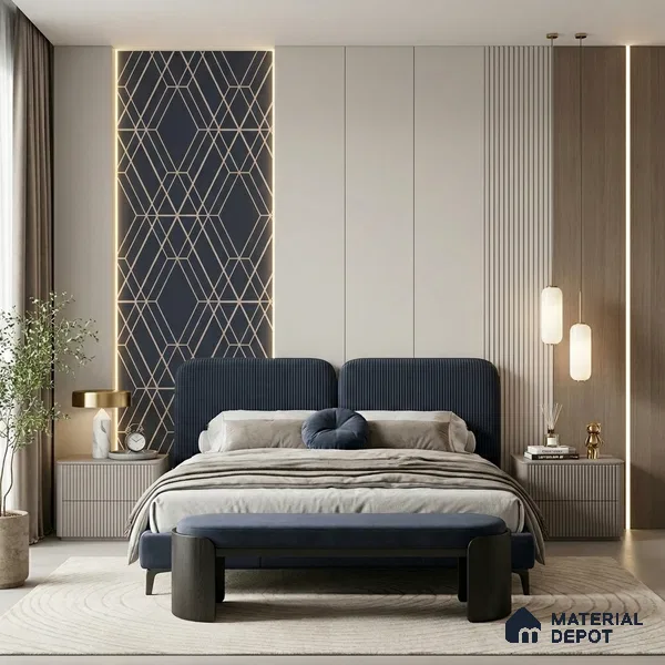 6005 | 10 Meter x 21 Inches Geometric Look Wallpaper - 57.41 Sq. Ft. | Minimum 15% wastage during installation
