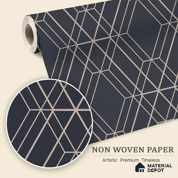6005 | 10 Meter x 21 Inches Geometric Look Wallpaper - 57.41 Sq. Ft. | Minimum 15% wastage during installation