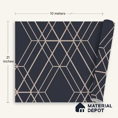 6005 | 10 Meter x 21 Inches Geometric Look Wallpaper - 57.41 Sq. Ft. | Minimum 15% wastage during installation