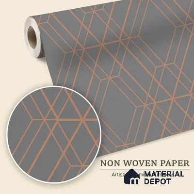 6006 | 10 Meter x 21 Inches Geometric Look Wallpaper - 57.41 Sq. Ft. | Minimum 15% wastage during installation