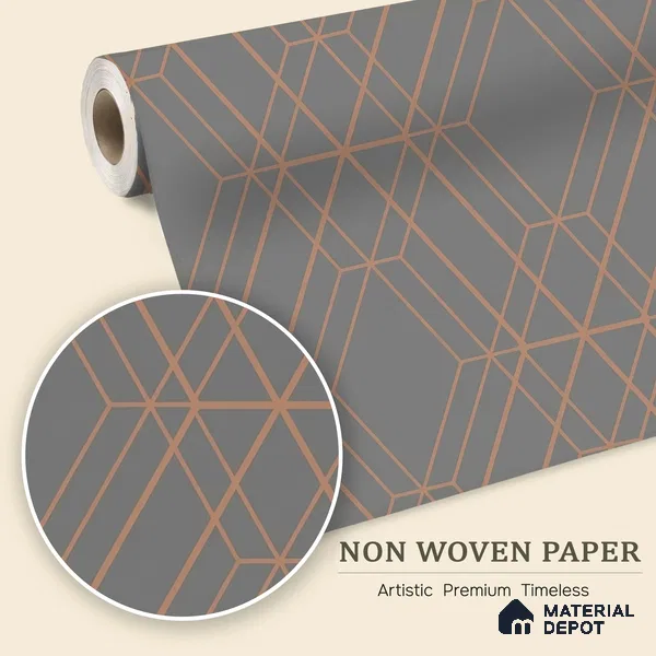 6006 | 10 Meter x 21 Inches Geometric Look Wallpaper - 57.41 Sq. Ft. | Minimum 15% wastage during installation