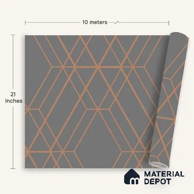 6006 | 10 Meter x 21 Inches Geometric Look Wallpaper - 57.41 Sq. Ft. | Minimum 15% wastage during installation