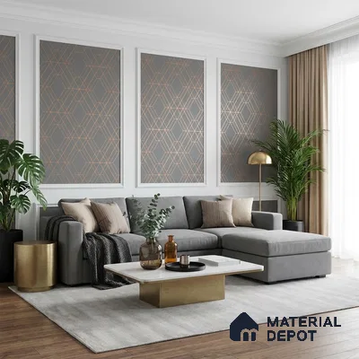 6006 | 10 Meter x 21 Inches Geometric Look Wallpaper - 57.41 Sq. Ft. | Minimum 15% wastage during installation