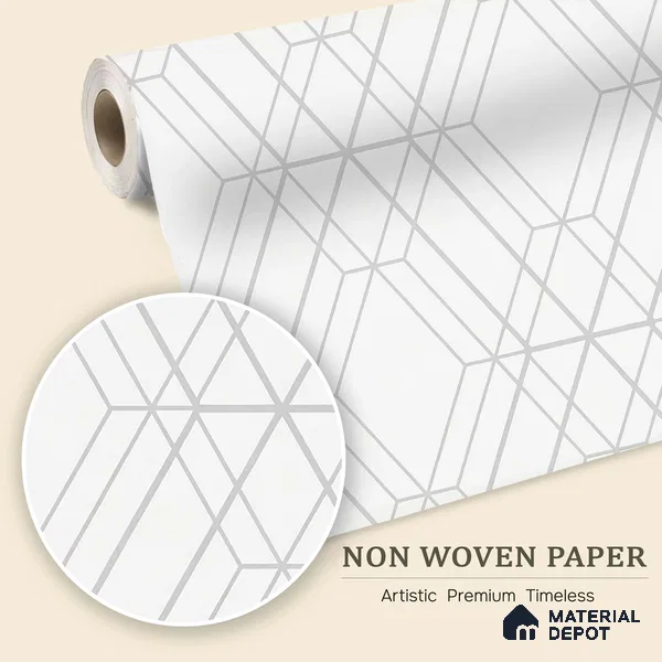 6007 | 10 Meter x 21 Inches Geometric Look Wallpaper - 57.41 Sq. Ft. | Minimum 15% wastage during installation