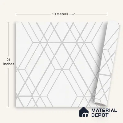 6007 | 10 Meter x 21 Inches Geometric Look Wallpaper - 57.41 Sq. Ft. | Minimum 15% wastage during installation