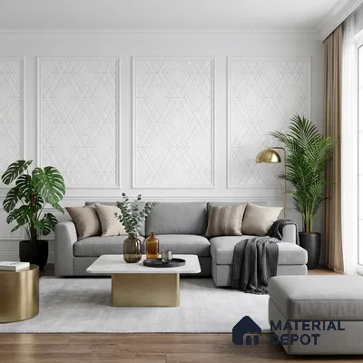 6007 | 10 Meter x 21 Inches Geometric Look Wallpaper - 57.41 Sq. Ft. | Minimum 15% wastage during installation