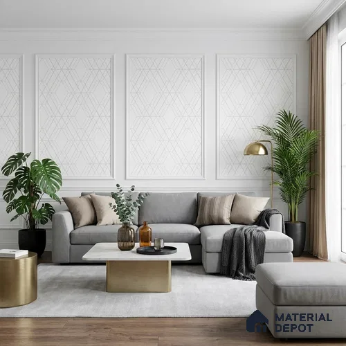6007 | 10 Meter x 21 Inches Geometric Look Wallpaper - 57.41 Sq. Ft. | Minimum 15% wastage during installation