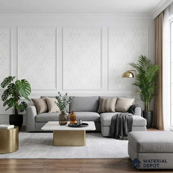 6007 | 10 Meter x 21 Inches Geometric Look Wallpaper - 57.41 Sq. Ft. | Minimum 15% wastage during installation