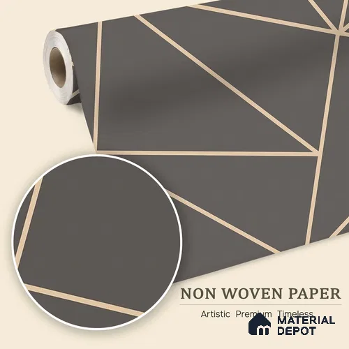 6008 | 10 Meter x 21 Inches Geometric Look Wallpaper - 57.41 Sq. Ft. | Minimum 15% wastage during installation