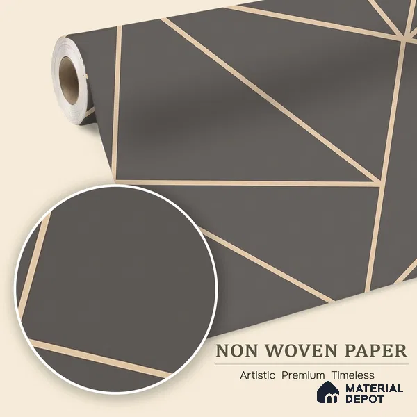 6008 | 10 Meter x 21 Inches Geometric Look Wallpaper - 57.41 Sq. Ft. | Minimum 15% wastage during installation