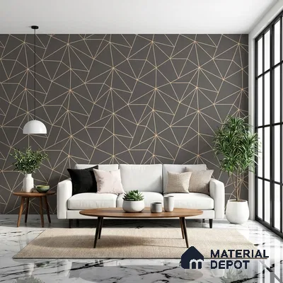 6008 | 10 Meter x 21 Inches Geometric Look Wallpaper - 57.41 Sq. Ft. | Minimum 15% wastage during installation