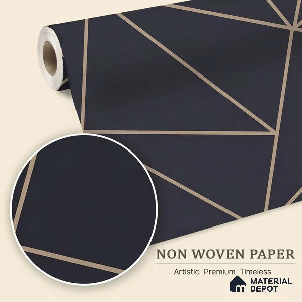 6009 | 10 Meter x 21 Inches Geometric Look Wallpaper - 57.41 Sq. Ft. | Minimum 15% wastage during installation